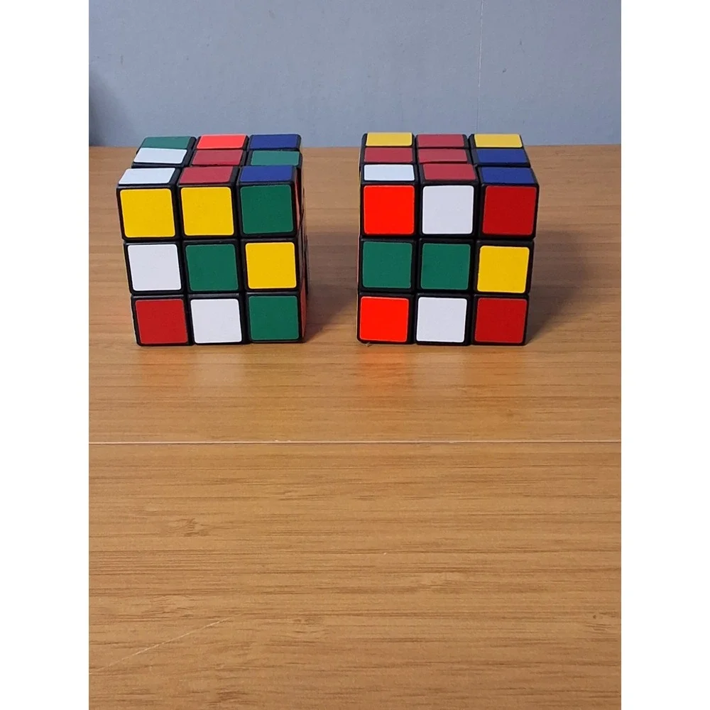 Vintage 1980s Rubik's Cube Set, 2 PG.CO Cubes & A Simple Solution Book. Lot Of 3